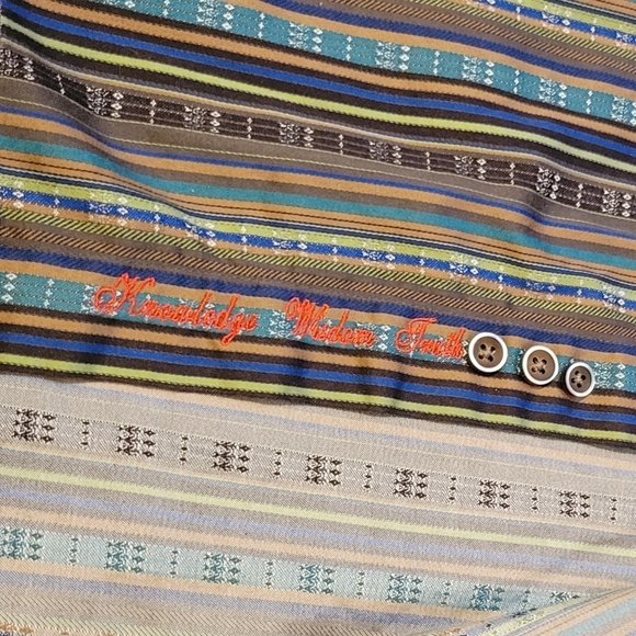 Robert Graham Men 3XL Flip Cuff Button Up Long Sleeve Shirt Stripes Embroidered - Picture 9 of 11